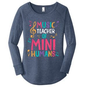 Music Teacher Of Mini Hu Back To School Meaningful Gift Women's Perfect Tri Tunic Long Sleeve Shirt