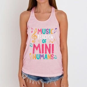 Music Teacher Of Mini Hu Back To School Meaningful Gift Women's Knotted Racerback Tank