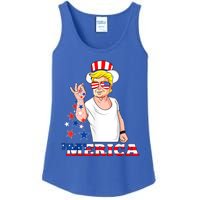 Merica Trump Outfits 4th Of July Funny Gift Ladies Essential Tank