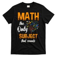 Math The Only Subject That Counts Mathematician Subject T-Shirt