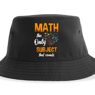 Math The Only Subject That Counts Mathematician Subject Sustainable Bucket Hat