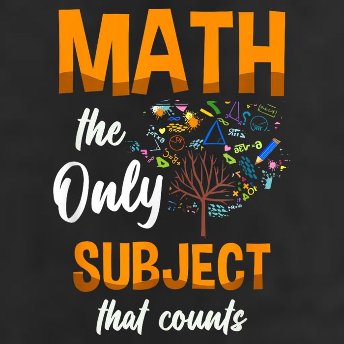 Math The Only Subject That Counts Mathematician Subject Crop Fleece Hoodie