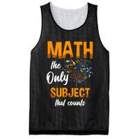 Math The Only Subject That Counts Mathematician Subject Mesh Reversible Basketball Jersey Tank