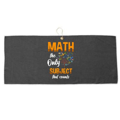 Math The Only Subject That Counts Mathematician Subject Large Microfiber Waffle Golf Towel