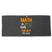 Math The Only Subject That Counts Mathematician Subject Large Microfiber Waffle Golf Towel