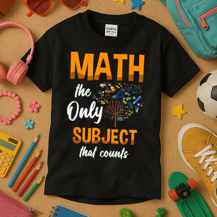 Math The Only Subject That Counts Mathematician Subject Kids T-Shirt