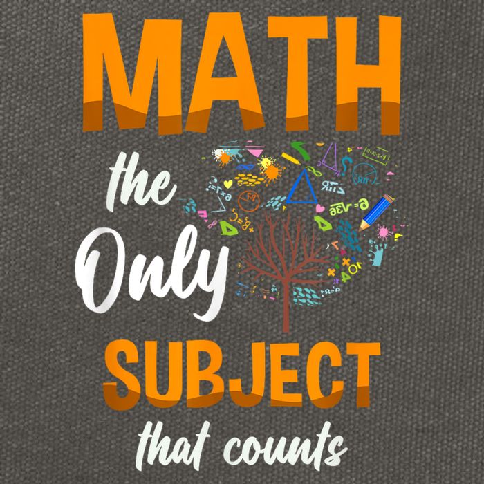 Math The Only Subject That Counts Mathematician Subject Cotton Canvas Backpack
