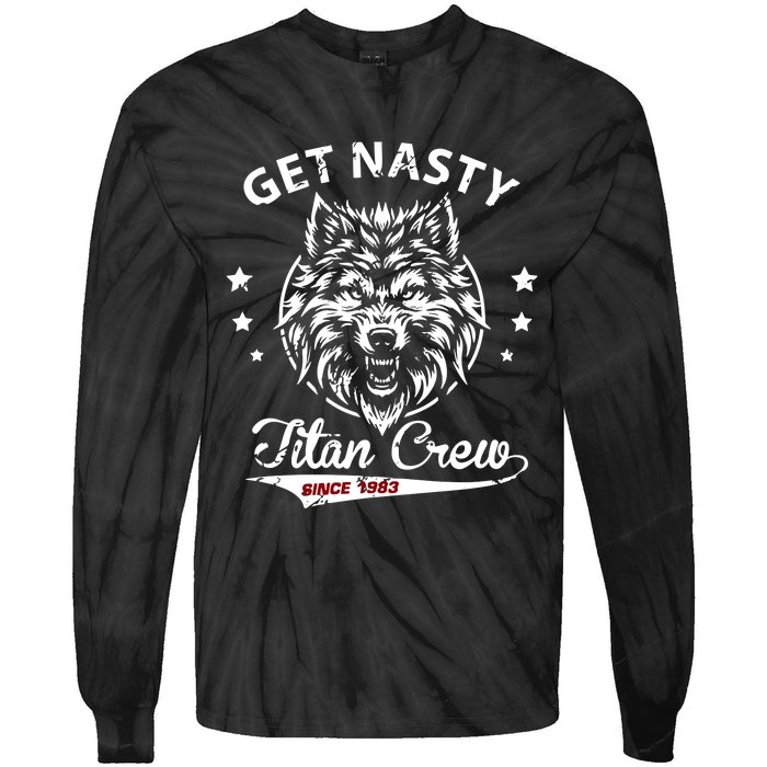 Mike Titan Ohearn Wearing Get Nasty Titan Tie-Dye Long Sleeve Shirt