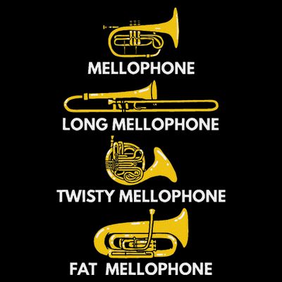 Mellophone Types Of Mellophone Instrument Gift Marching Band T-Shirt