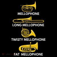 Mellophone Types Of Mellophone Instrument Gift Marching Band Womens T-Shirt
