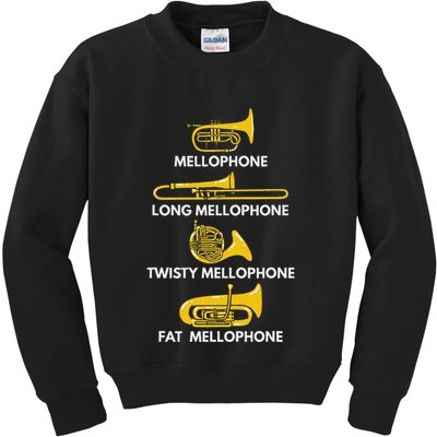 Mellophone Types Of Mellophone Instrument Gift Marching Band Kids Sweatshirt