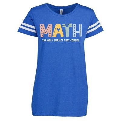 Math The Only Subject That Counts Cute Teacher Educator Enza Ladies Jersey Football T-Shirt