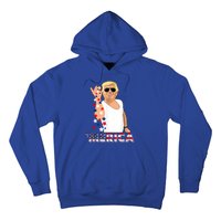 Merica Trump Outfits Glasses Firework 4th Of July Don Drunk Gift Hoodie