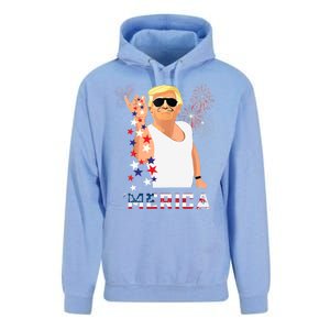 Merica Trump Outfits Glasses Firework 4th Of July Don Drunk Funny Gift Unisex Surf Hoodie