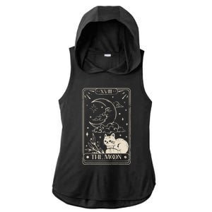 Moon Tarot Oversized Mystical Ladies PosiCharge Tri-Blend Wicking Draft Hoodie Tank