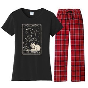 Moon Tarot Oversized Mystical Women's Flannel Pajama Set