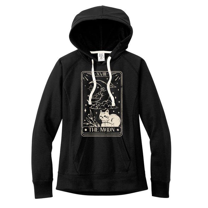 Moon Tarot Oversized Mystical Women's Fleece Hoodie