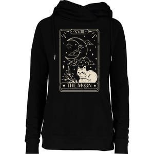 Moon Tarot Oversized Mystical Womens Funnel Neck Pullover Hood