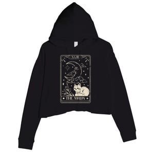 Moon Tarot Oversized Mystical Crop Fleece Hoodie