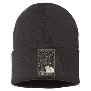 Moon Tarot Oversized Mystical Sustainable Knit Beanie