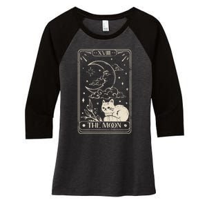 Moon Tarot Oversized Mystical Women's Tri-Blend 3/4-Sleeve Raglan Shirt