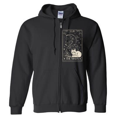 Moon Tarot Oversized Mystical Full Zip Hoodie