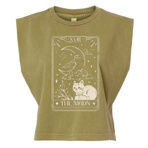 Moon Tarot Oversized Mystical Garment-Dyed Women's Muscle Tee