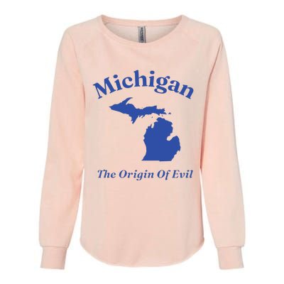 Michigan The Origin Of Evil Womens California Wash Sweatshirt