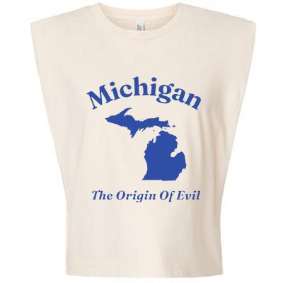 Michigan The Origin Of Evil Garment-Dyed Women's Muscle Tee