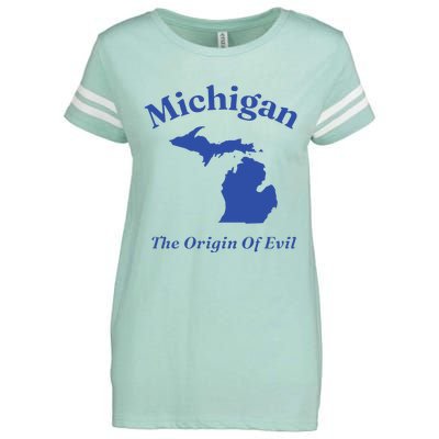 Michigan The Origin Of Evil Enza Ladies Jersey Football T-Shirt