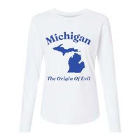 Michigan The Origin Of Evil Womens Cotton Relaxed Long Sleeve T-Shirt