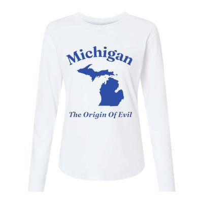 Michigan The Origin Of Evil Womens Cotton Relaxed Long Sleeve T-Shirt