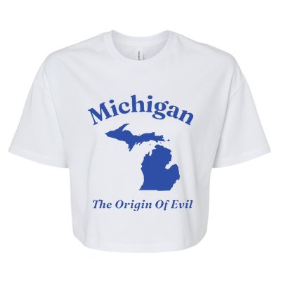 Michigan The Origin Of Evil Bella+Canvas Jersey Crop Tee