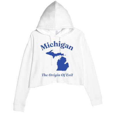 Michigan The Origin Of Evil Crop Fleece Hoodie