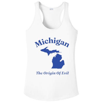 Michigan The Origin Of Evil Ladies PosiCharge Competitor Racerback Tank