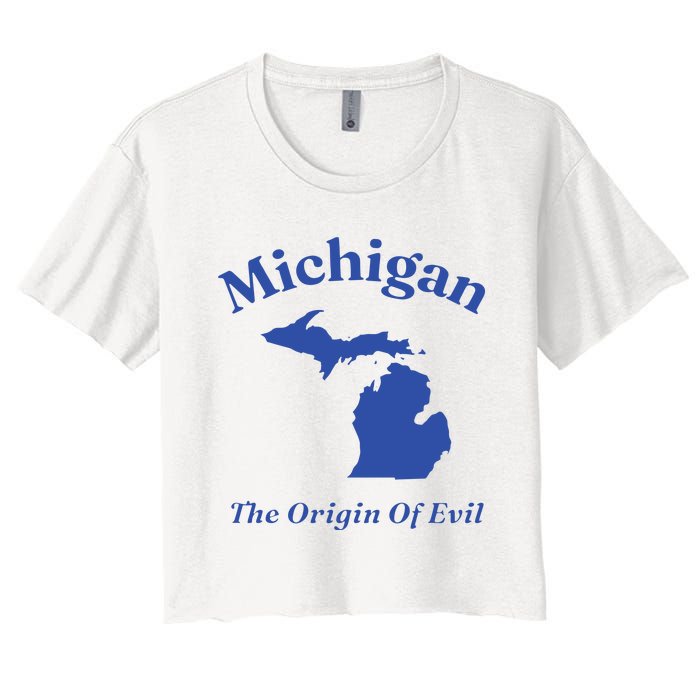 Michigan The Origin Of Evil Women's Crop Top Tee