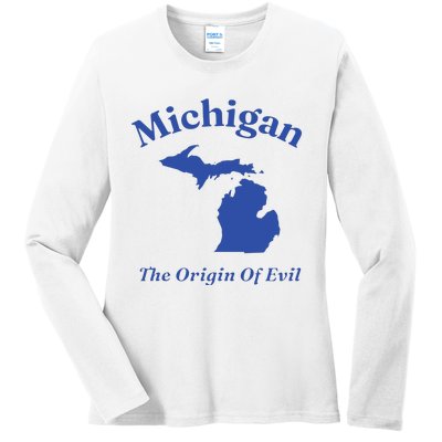 Michigan The Origin Of Evil Ladies Long Sleeve Shirt