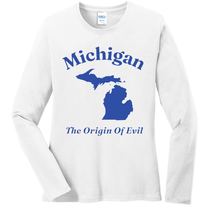 Michigan The Origin Of Evil Ladies Long Sleeve Shirt