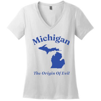 Michigan The Origin Of Evil Women's V-Neck T-Shirt