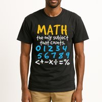 Math The Only Subject That Counts Mathematics Funny Tall T-Shirt