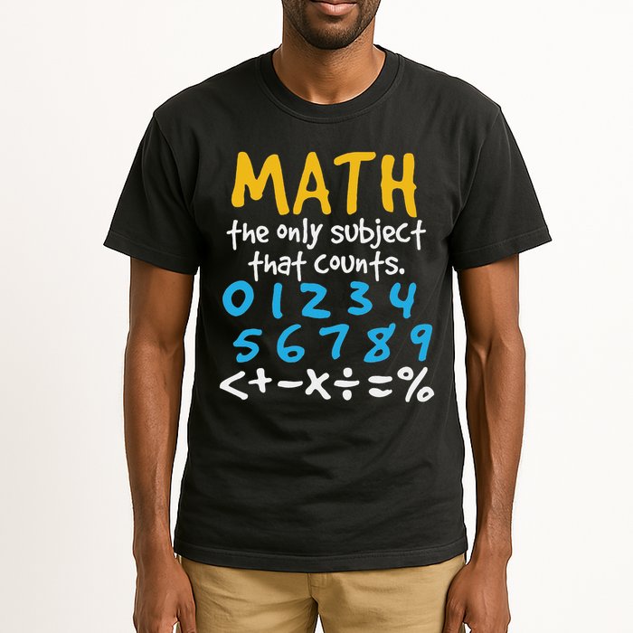 Math The Only Subject That Counts Mathematics Funny Tall T-Shirt