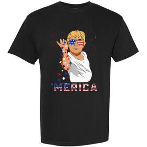 Merica Trump Outfits GlassesFirework 4th Of July Don Drunk Garment-Dyed Heavyweight T-Shirt