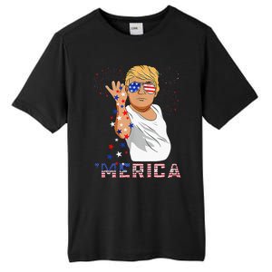 Merica Trump Outfits GlassesFirework 4th Of July Don Drunk Tall Fusion ChromaSoft Performance T-Shirt