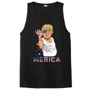 Merica Trump Outfits GlassesFirework 4th Of July Don Drunk PosiCharge Competitor Tank