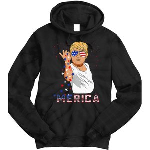 Merica Trump Outfits GlassesFirework 4th Of July Don Drunk Tie Dye Hoodie