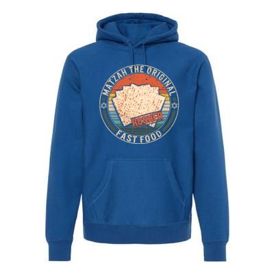 Matzah The Original Fast Food Kosher Jewish Seder Passover Great Gift Premium Hoodie