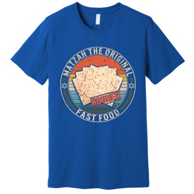 Matzah The Original Fast Food Kosher Jewish Seder Passover Great Gift Premium T-Shirt