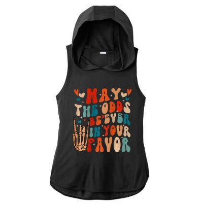 May The Odds Ratios Be Ever In Your Favor Ladies PosiCharge Tri-Blend Wicking Draft Hoodie Tank