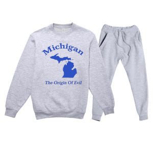 Michigan The Origin Of Evil Premium Crewneck Sweatsuit Set