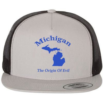 Michigan The Origin Of Evil Flat Bill Trucker Hat